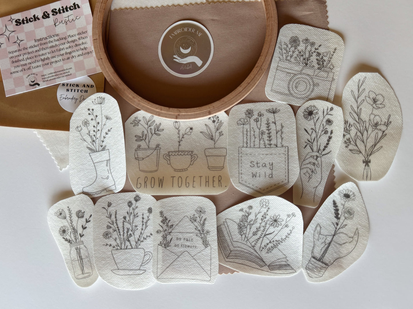 Rustic Stick & Stitch Embroidery pack