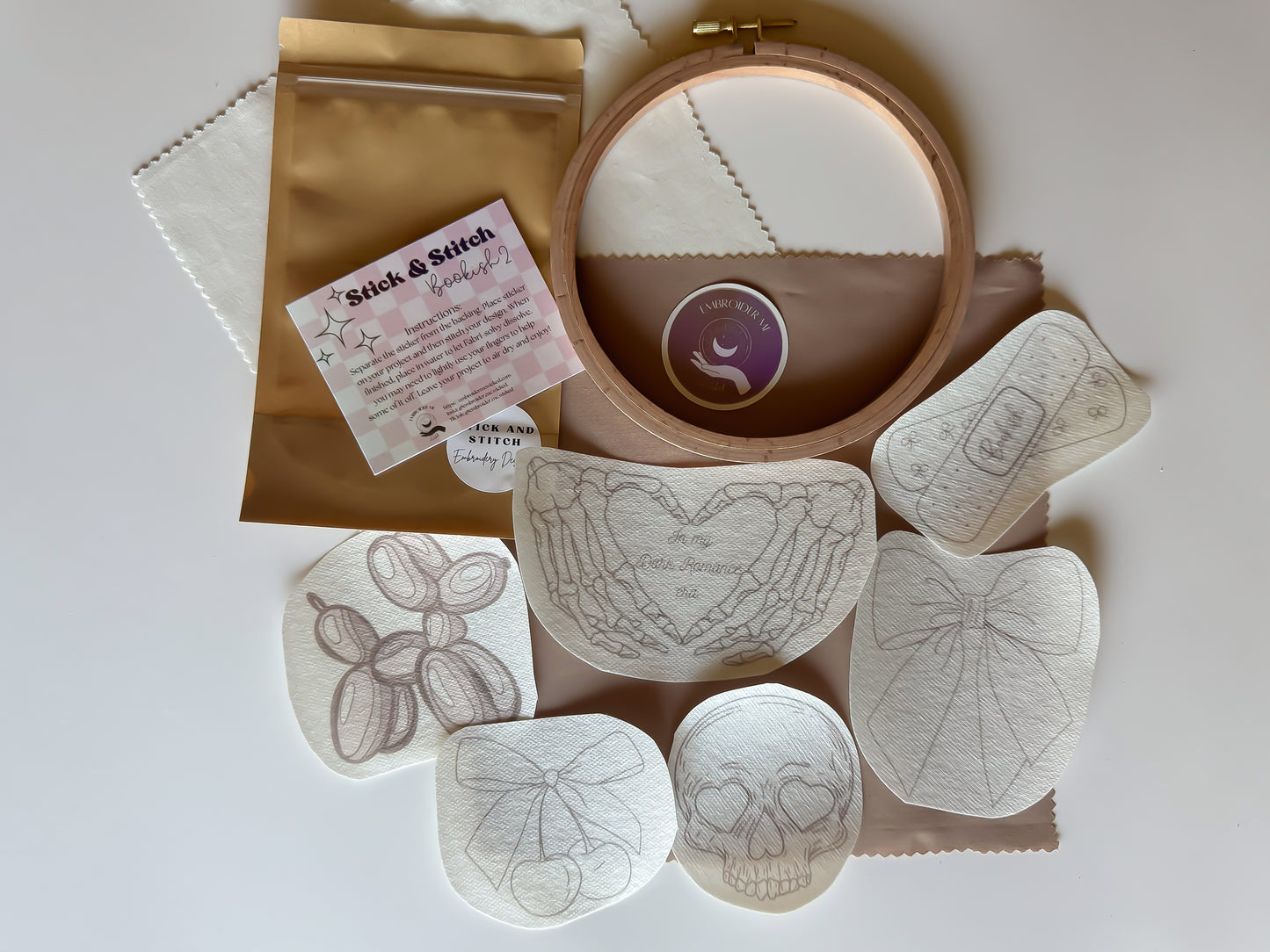 Bookish2 Stick & Stitch Embroidery Pack