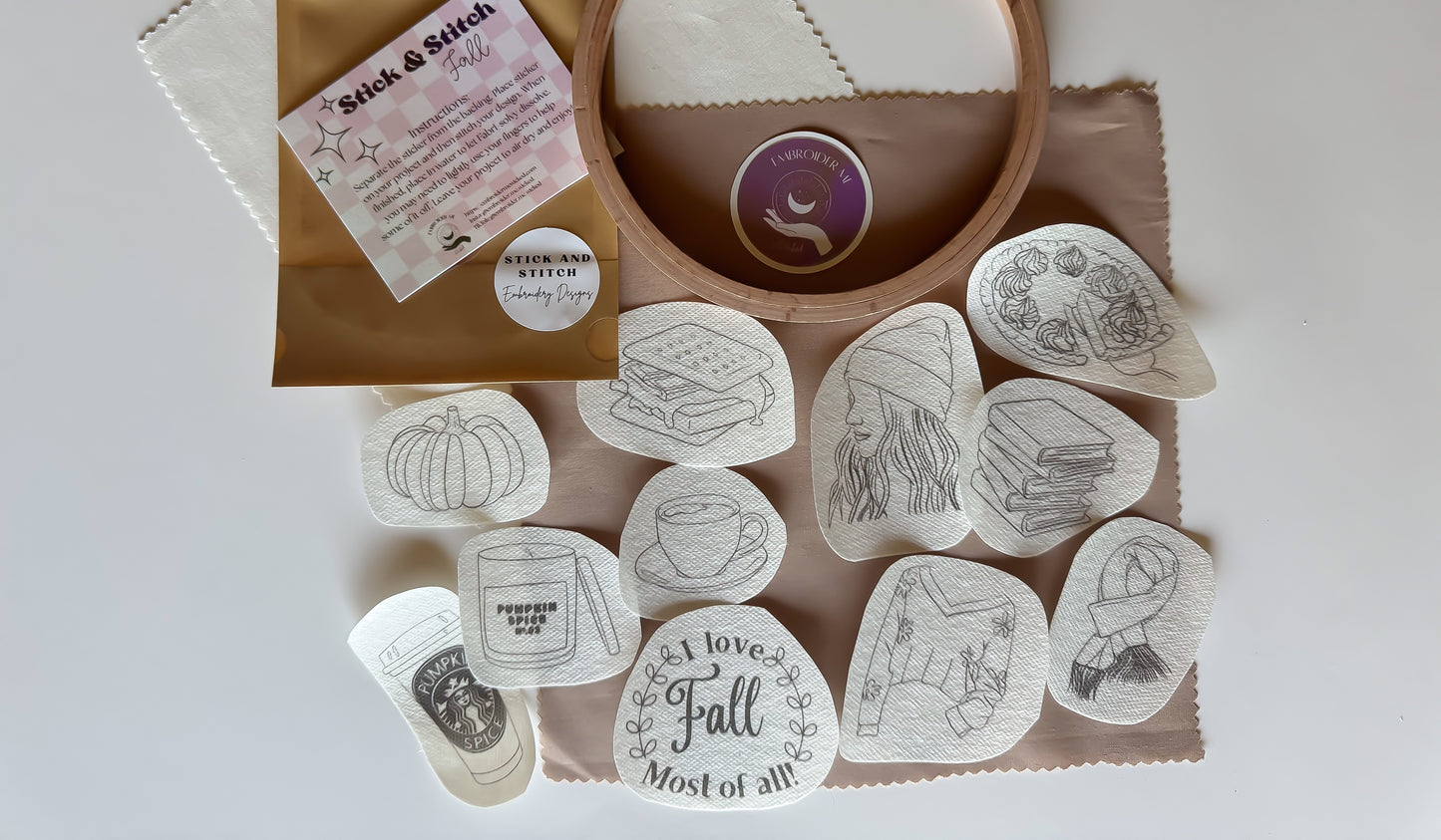 Fall Stick & Stitch Embroidery Pack