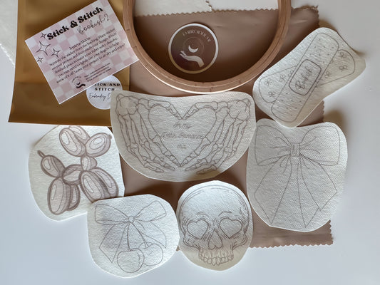 Bookish2 Stick & Stitch Embroidery Pack