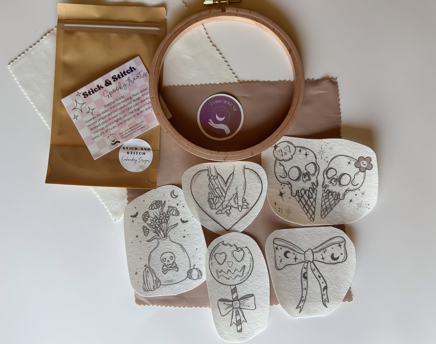 Spooky Treats Stick & Stitch Embroidery Pack