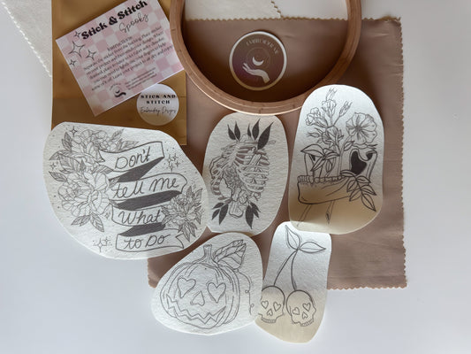 Spooky Stick & Stitch Embroidery Pack