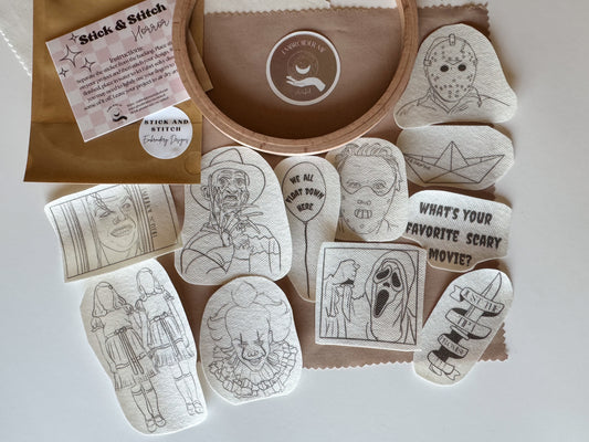Horror Stick & Stitch Embroidery pack